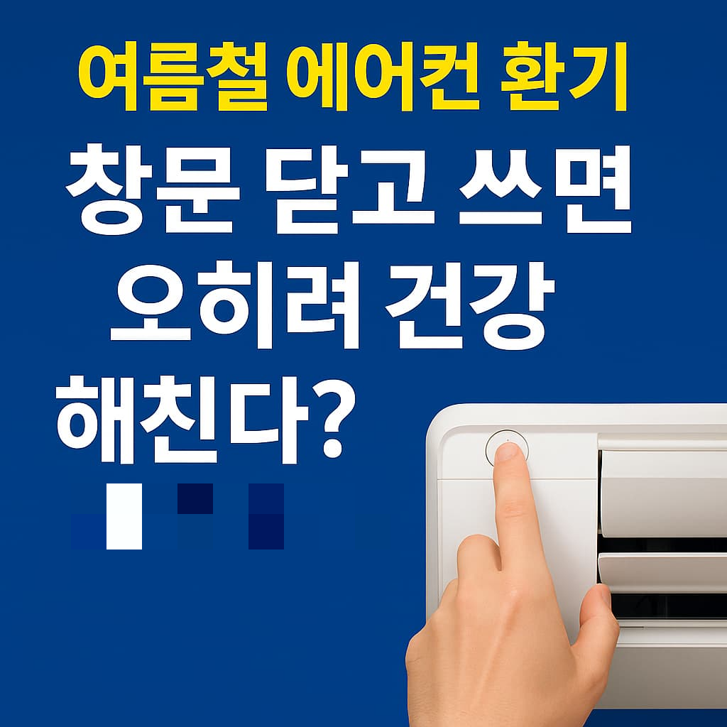 에어컨 사용중 환기를 해야하는 이유