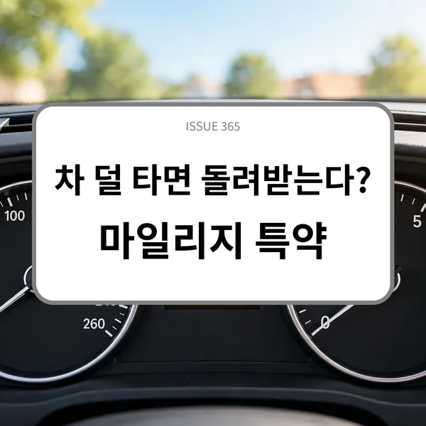 차 덜 타면 보험료 돌려받는다? 마일리지 특약
