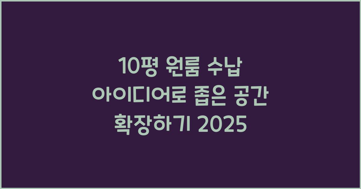 10평 원룸 수납, 좁은 공간 확장하기