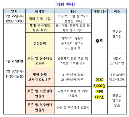 운현궁-체험행사