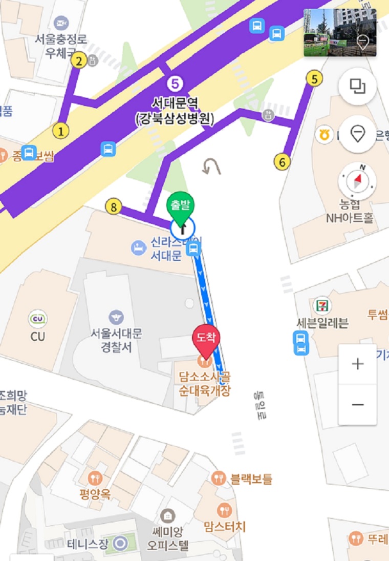 담소소사골순대육개장지도