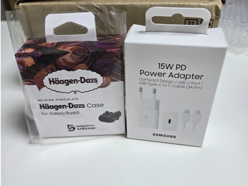 버즈3/프로 하겐다즈 미니컵 케이스, PD 충전기