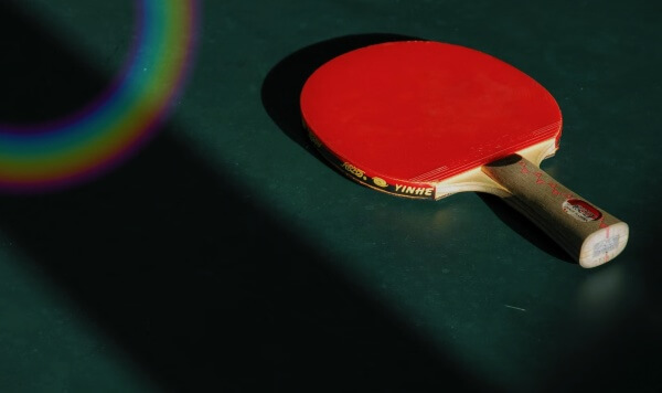 빨간색-탁구-라켓