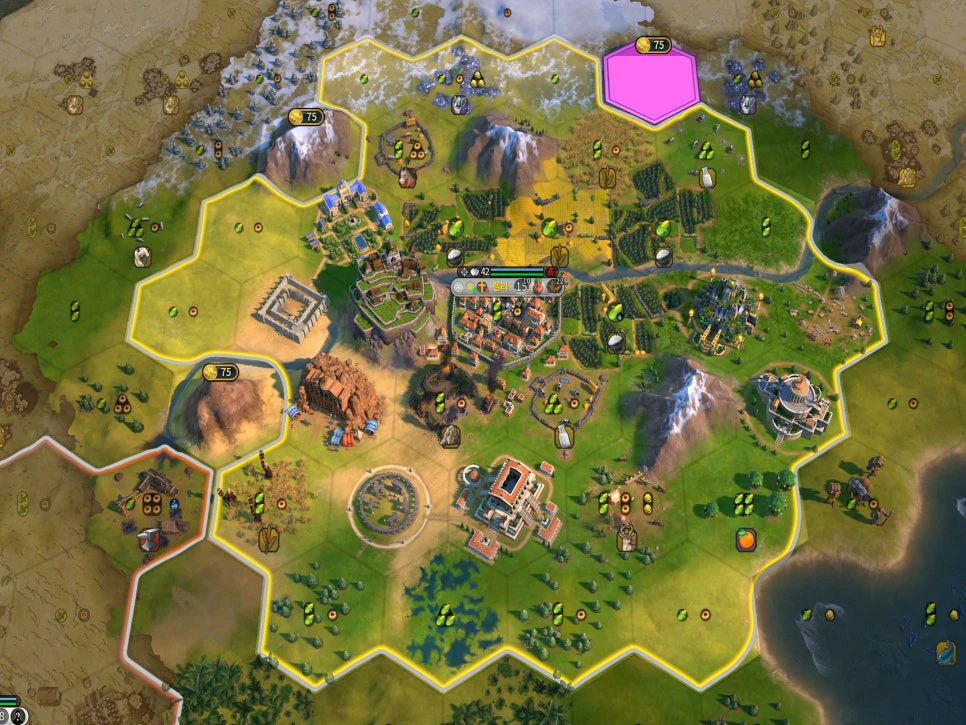 문명6 도시 간격