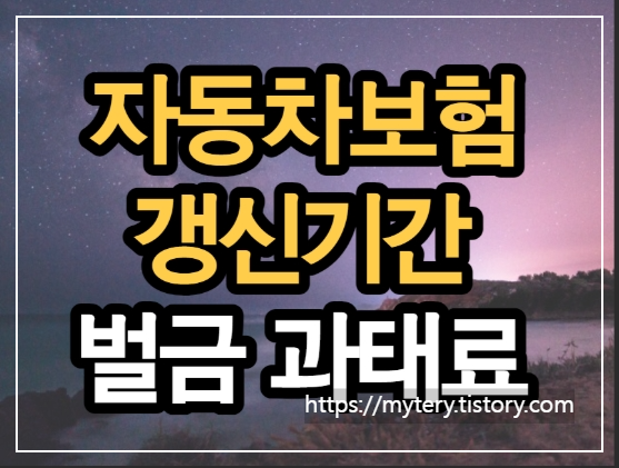 자동차보험갱신기간놓쳤을때,과태료와대처방법총정리