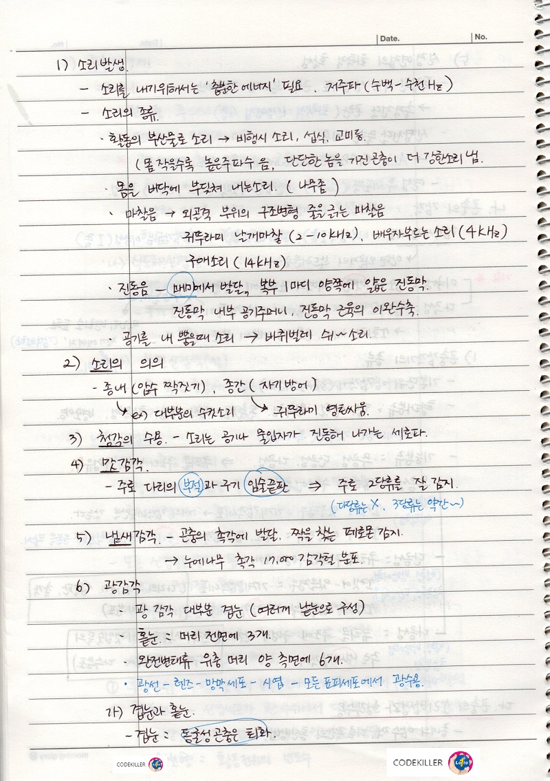 곤충의 소리발생과 청각수용