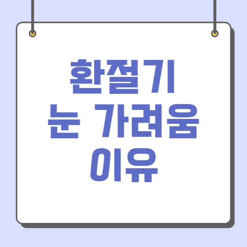 환절기 눈 가려움