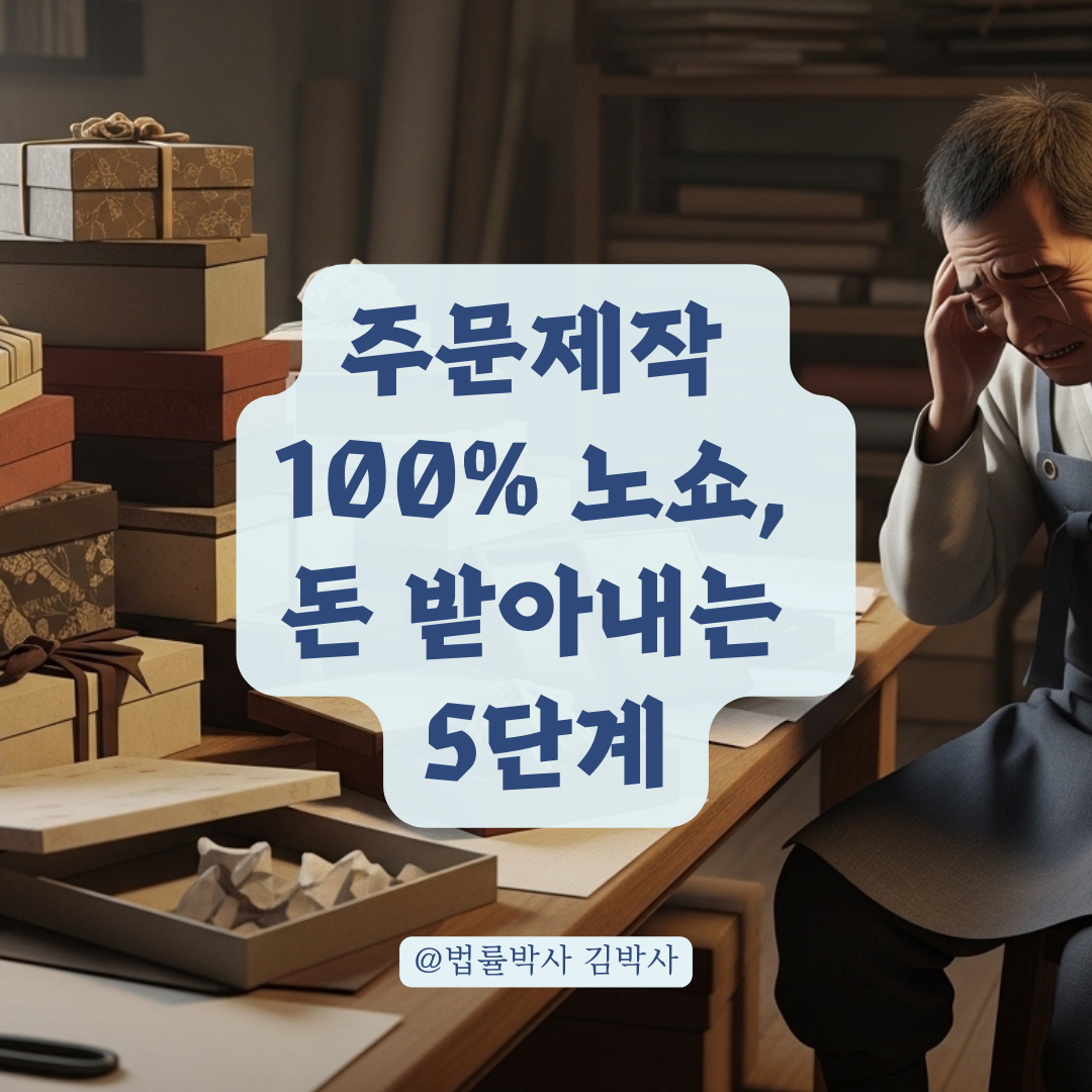 주문제작 물건 노쇼 발생 시 제작 대금 받아내는 법적 절차 정리!