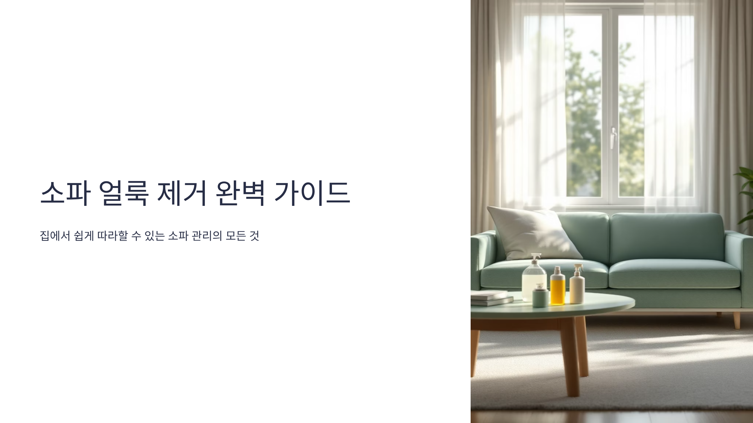 소파 커피 얼룩 1분 제거법