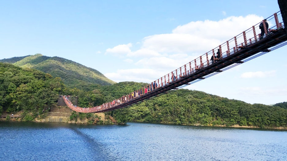 파주 여행지, 마장호수 출렁다리 겨울여행