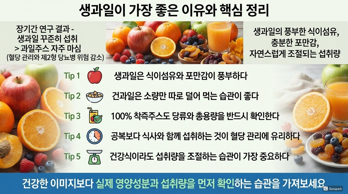 생과일이 가장 좋은 이유와 핵심 정리