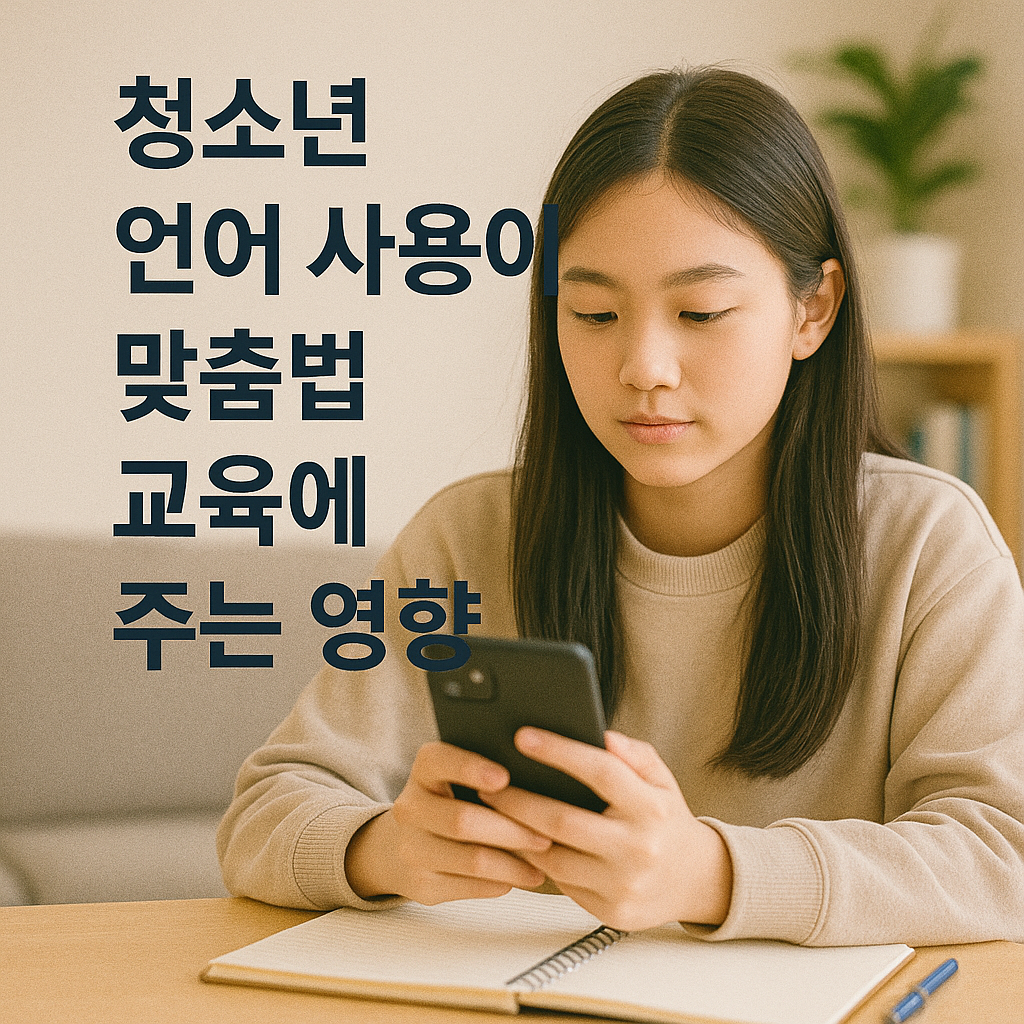 청소년 언어사용이 맞춤법 교육에 주는 영향