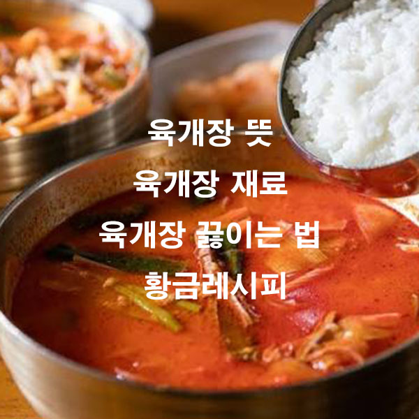육개장 뜻 육개장 재료 육개장 끓이는 법 황금레시피