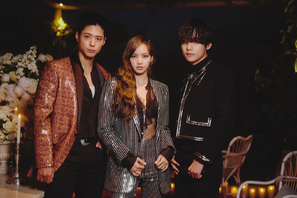 셀린느 프라이빗 디너 파티에 참석한 박보검, 뷔, 리사 [사진=셀린느 코리아]