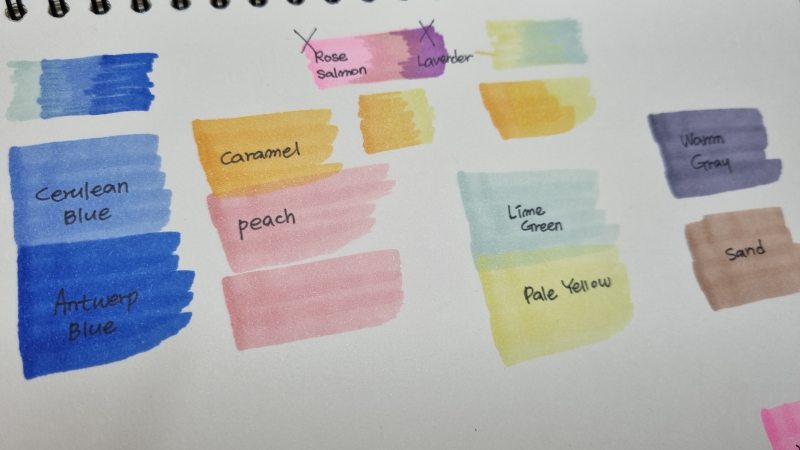 디자인 트윈 마카 스케치북 발색