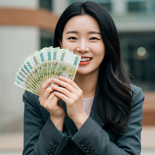 수당을 받아서 좋아하는 여자