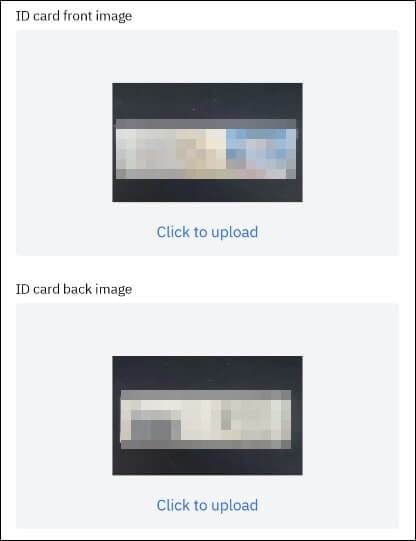 주민등록증 앞면, 뒷면을 나타내고 있다.