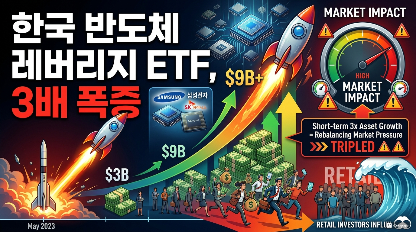 한국 반도체 레버리지 ETF, 3배 폭증