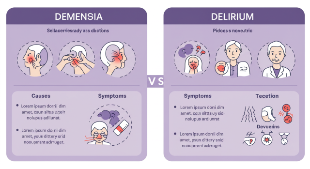 치매와 선망의 차이점 표로 정리된 자료