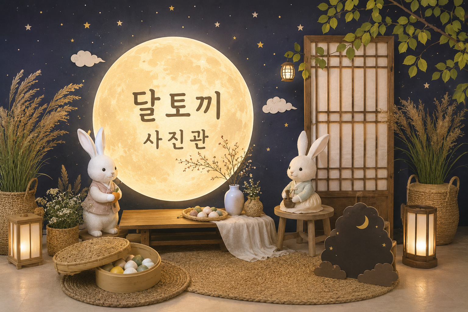 달토끼 사진관의 가을 밤 풍경