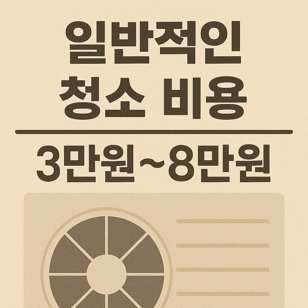 일반적인 청소 비용