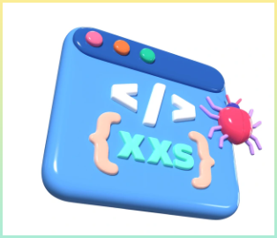 XSS 3D 렌더링 일러스트레이션 아이콘. 흰색 배경에 고화질 JPG 파일 고립.