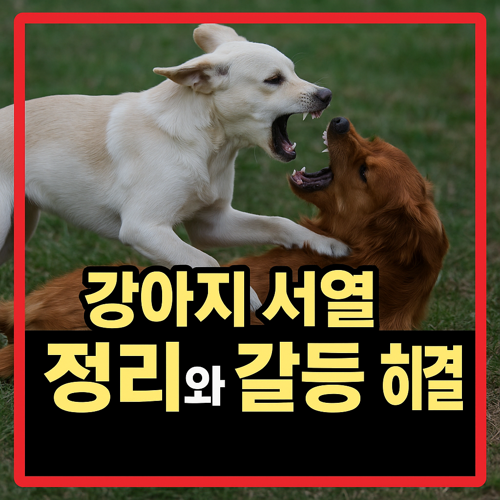강아지 서열 정리와 갈등 해결