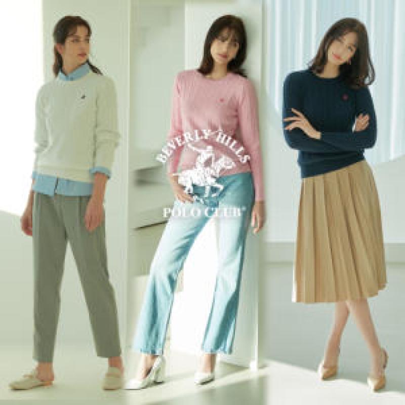 비버리힐즈폴로클럽 여성 케이블니트 3종