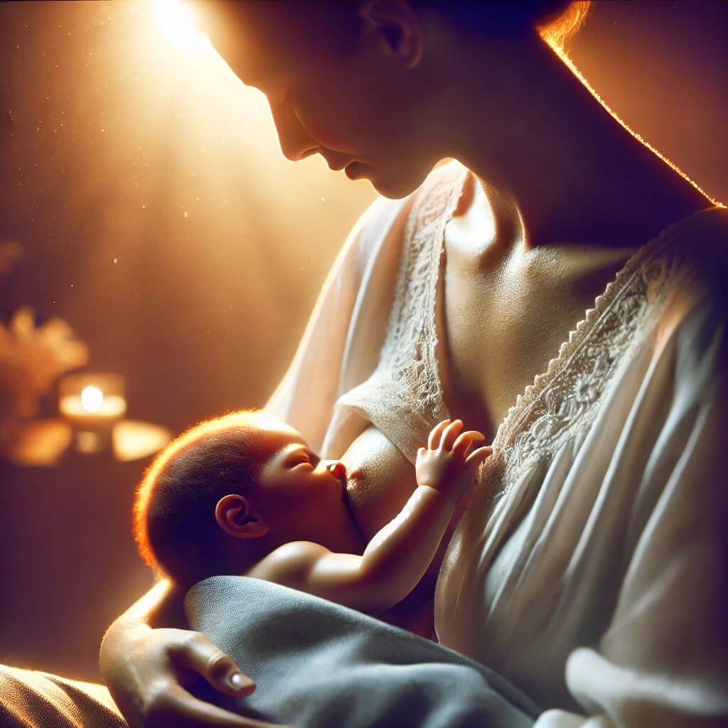 모유-수유하는-산모와-아이