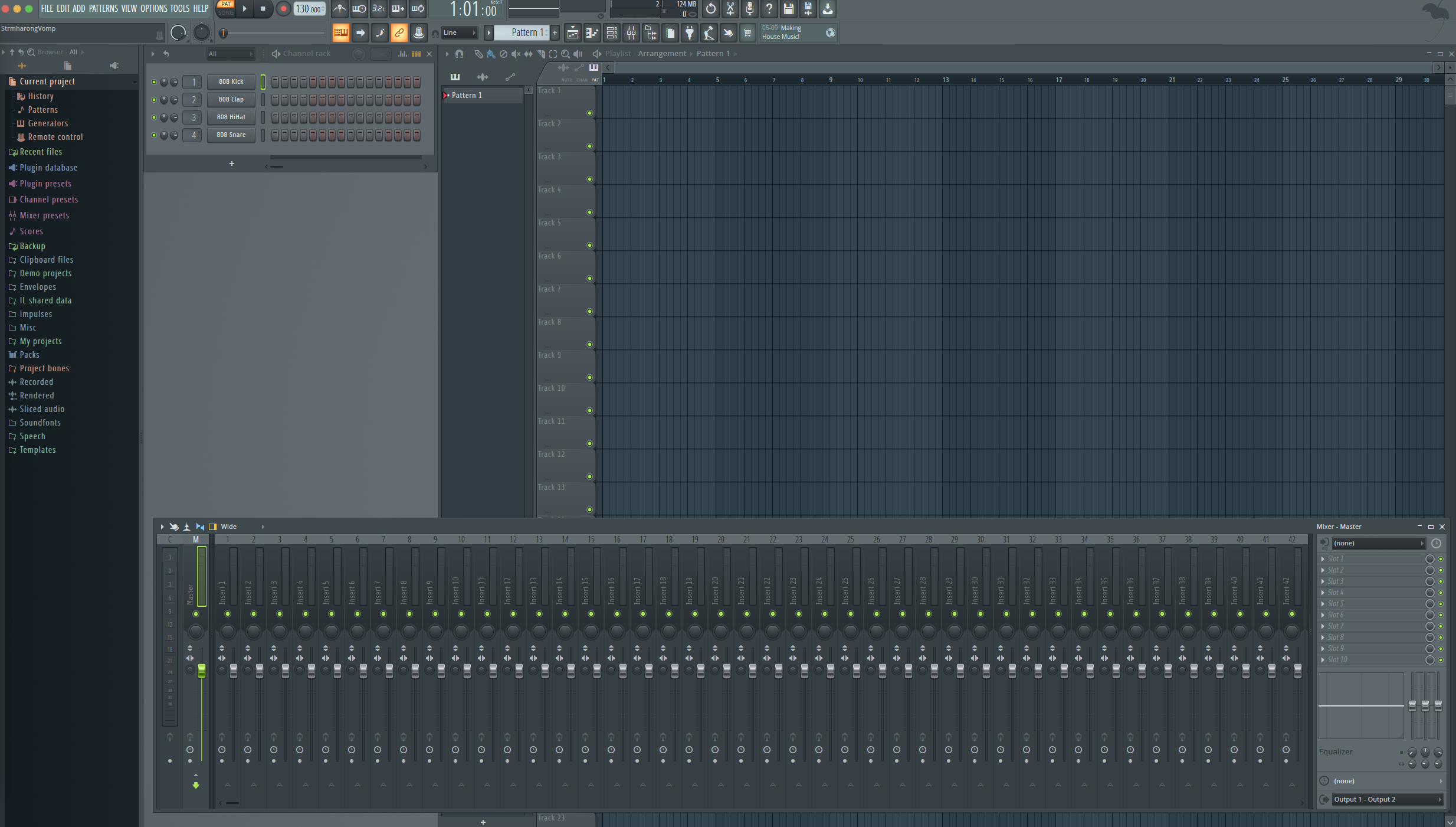 FL studio 화면