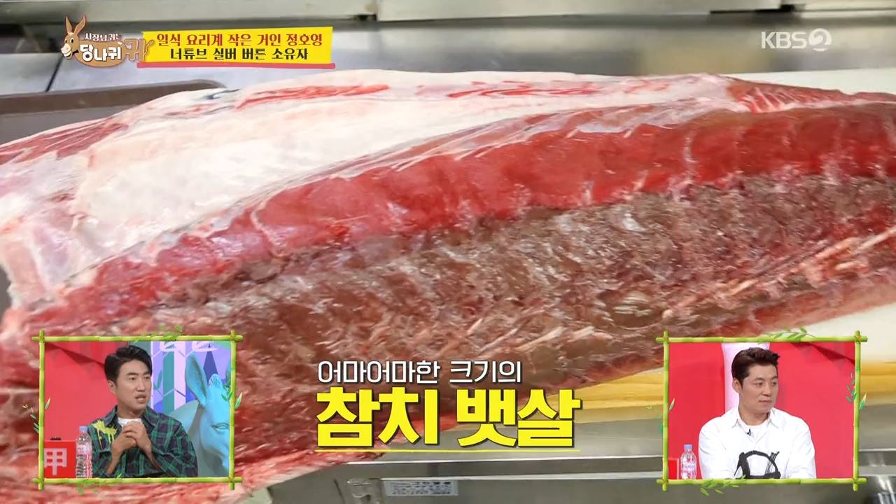 큰 크기의 참치 뱃살 대뱃살