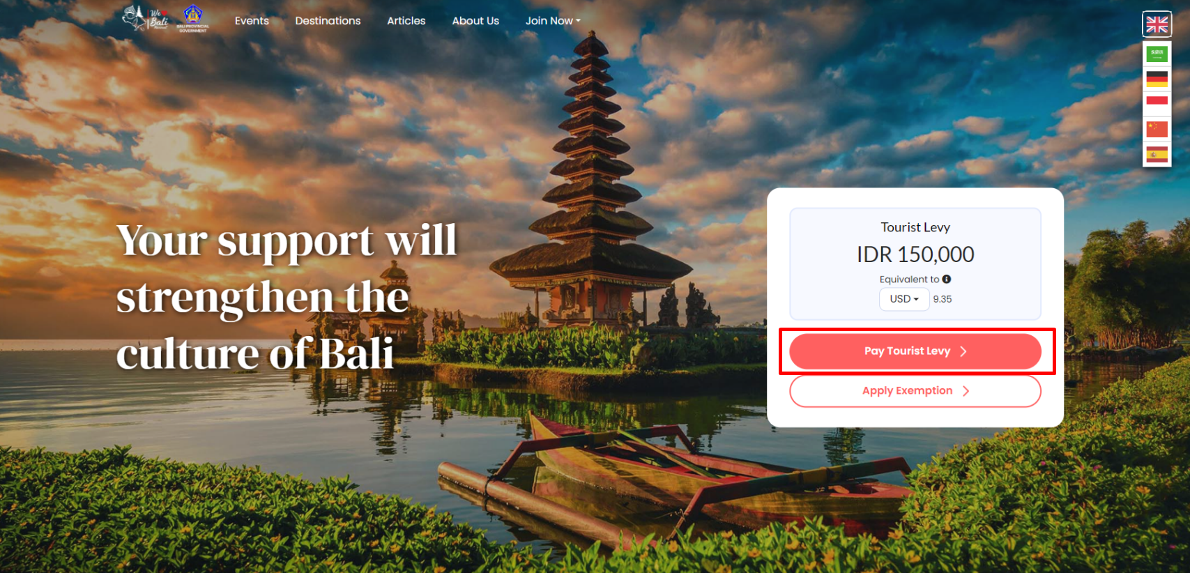 Bali Tourist Levy