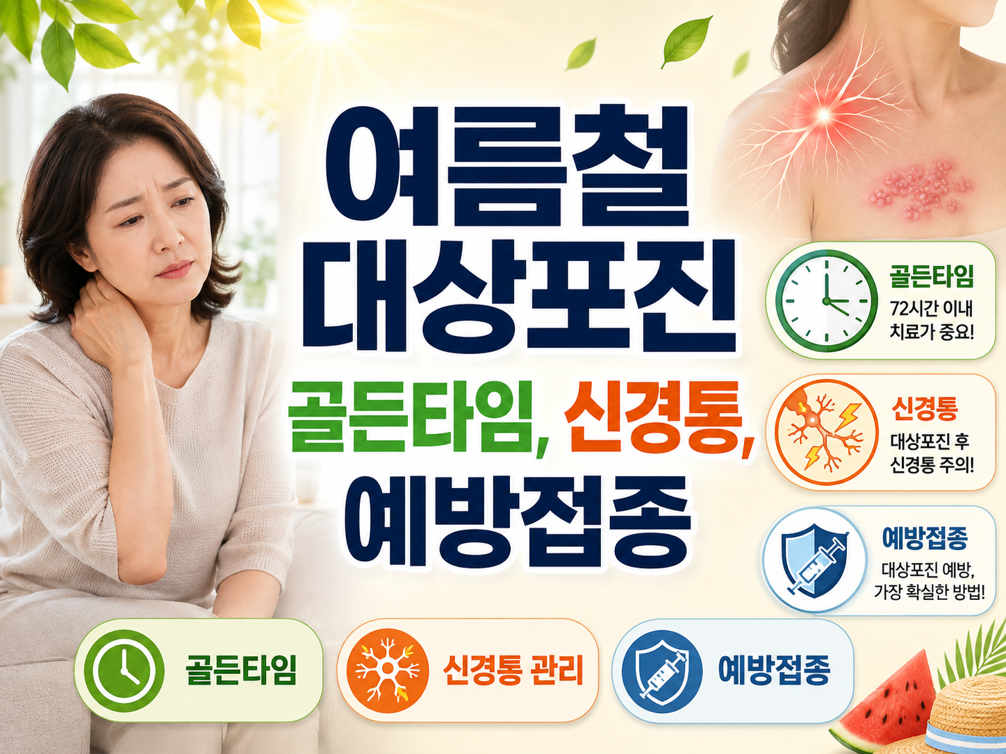 대상포진 여름 (골든타임, 신경통, 예방접종)