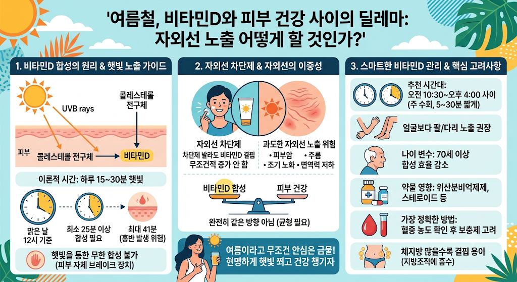 비타민D 합성원리 및 관리방법, 자외선 노출시 증상