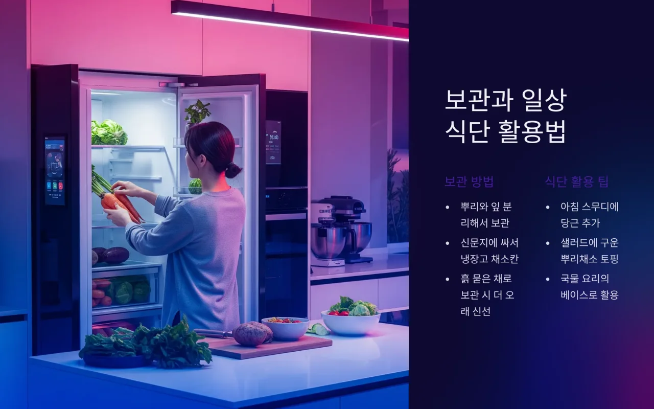 가을 뿌리채소 보관과 손질법