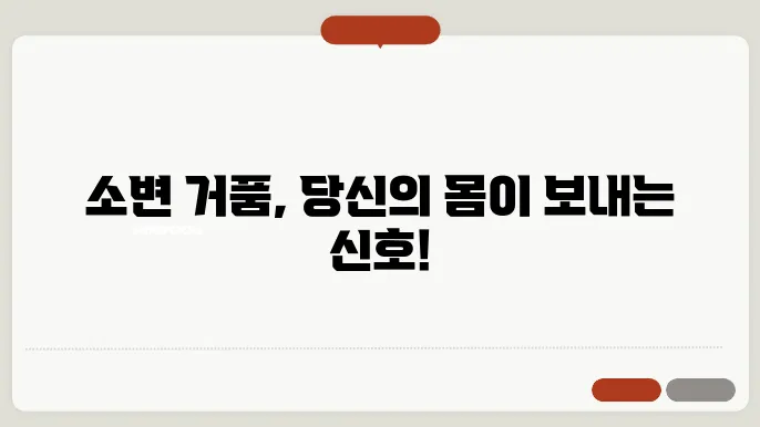 단백질 섭취와 소변 거품의 관계