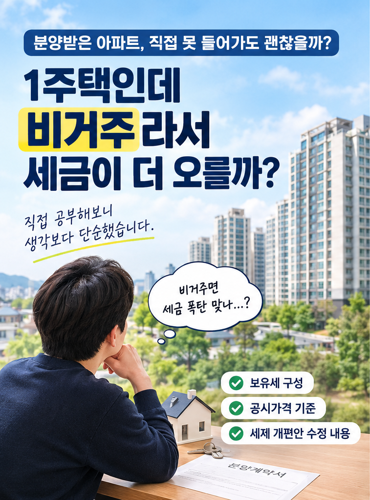 1주택인데 비거주라서 세금이 더 오를까?