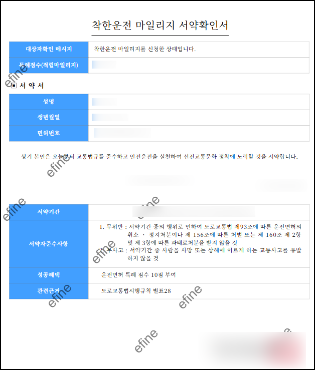 착한운전, 자동차 벌점 없애기