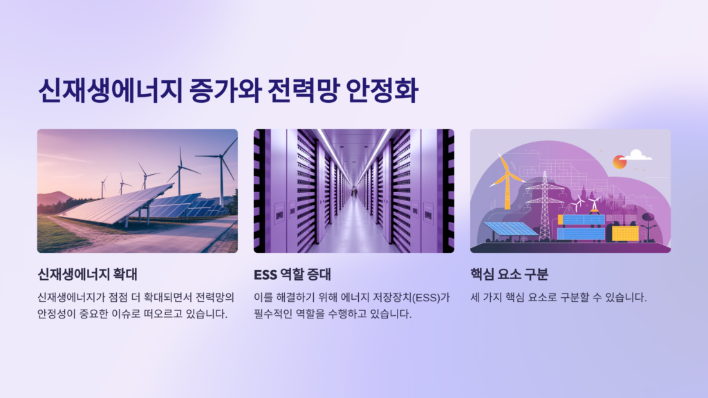 신재생에너지 증가와 전력망 안정화