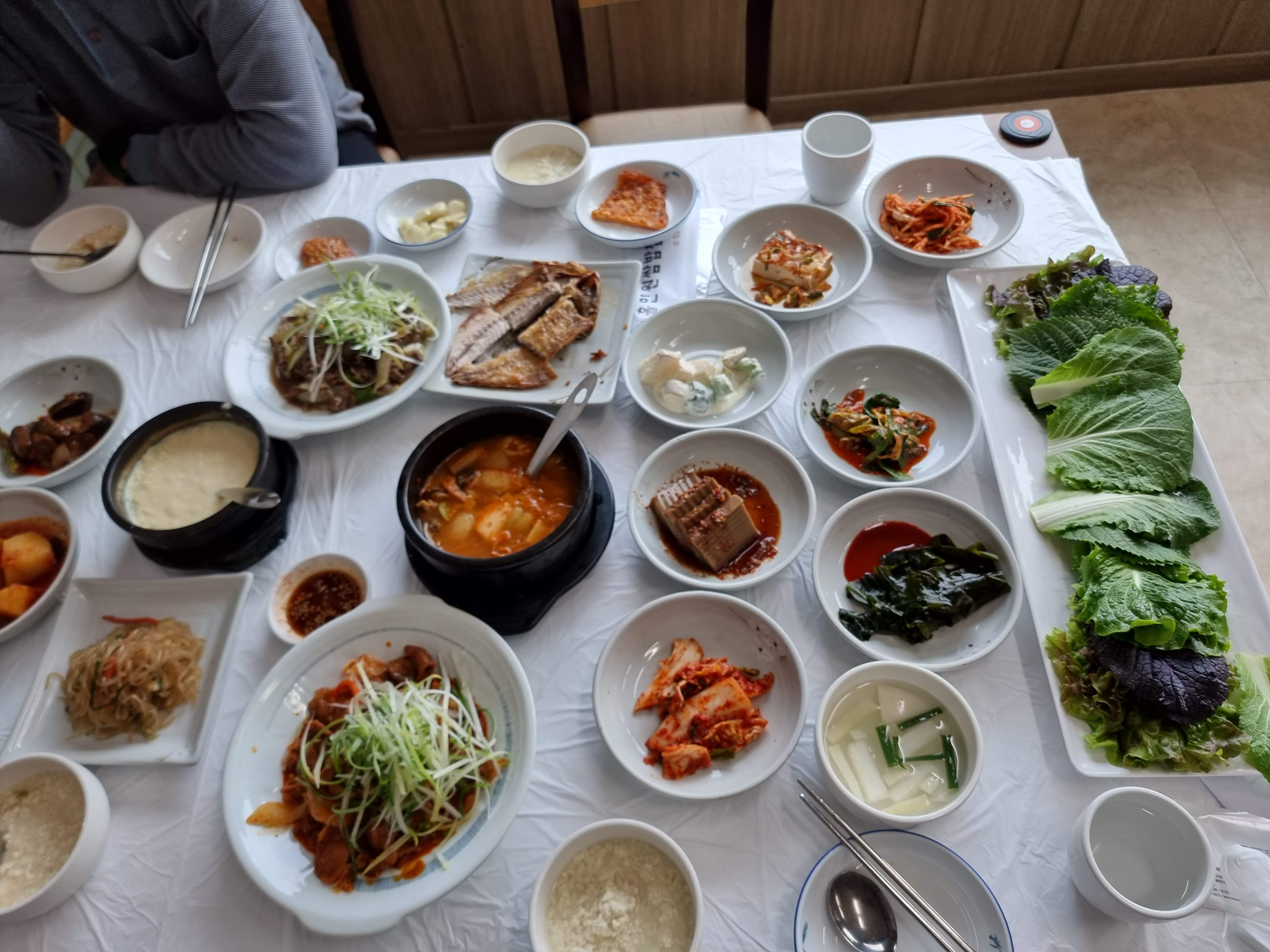 신라CC 맛집, 홀인원쌈밥의 정식 한상