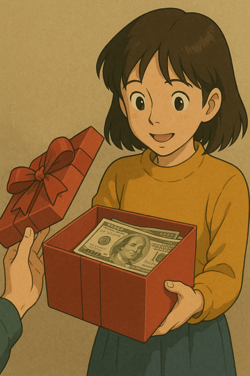 선물처럼 돈을 받는 꿈