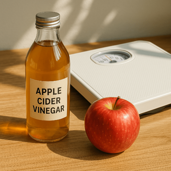 애플사이다비니거와 체중계, 사과