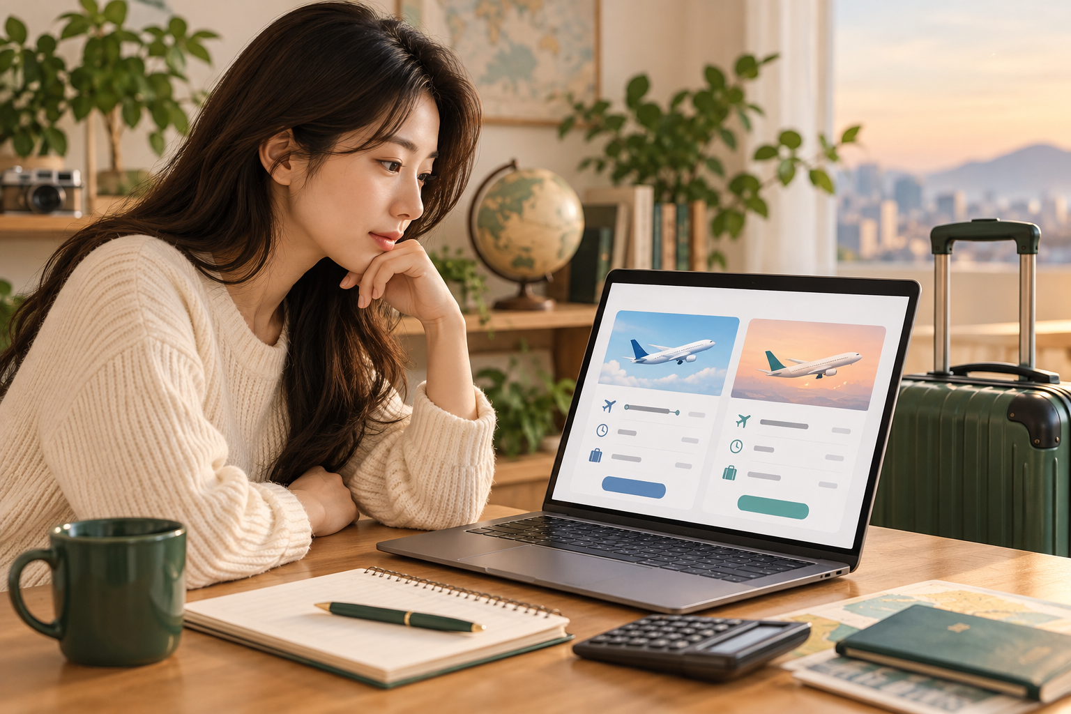 항공권 취소&middot;재구매 계산기 - 환불액과 새 항공권 가격으로 손익 확인