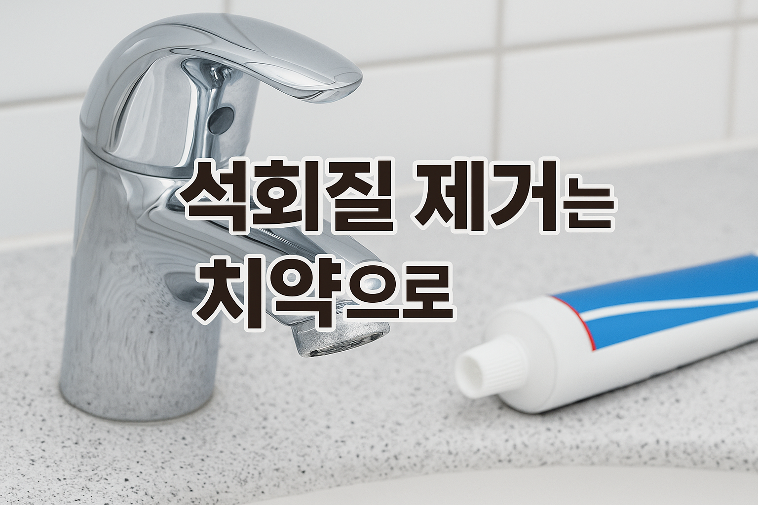 석회질은 치약으로 제거하세요. 이미지