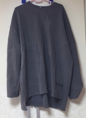 어커버(acover) 롱슬리브 티셔츠 그레이