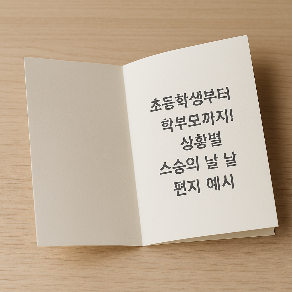 스승의 날 편지