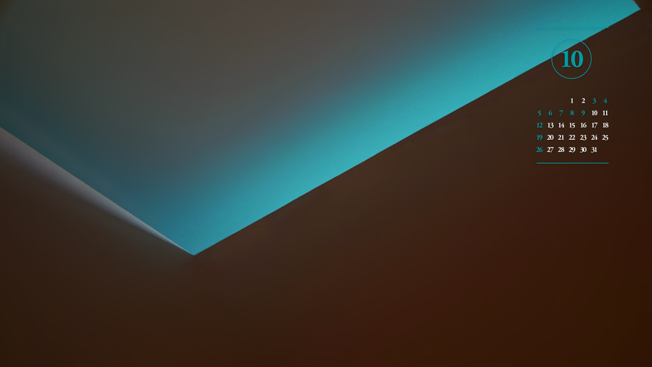 04 청록색과 갈색 A - 2025년10월 노트북배경화면