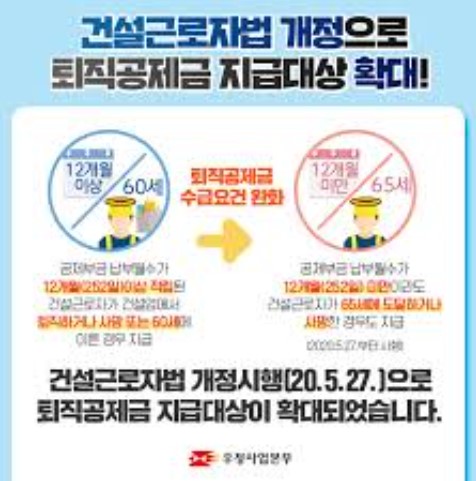 일용직 건설근로자 퇴직금