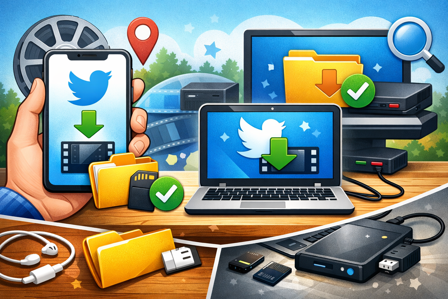 트위터 비디오 다운로더 저장 위치 확인 방법 총정리 (모바일&middot;PC) 관련 사진