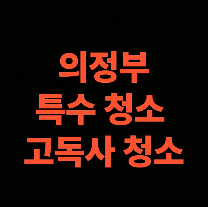 의정부 유품정리 업체 선택 안내 쓰레기집 청소 비용 총정리 후기